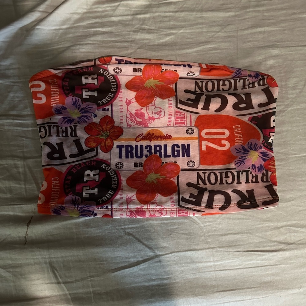 True Religion Orange Tube Top